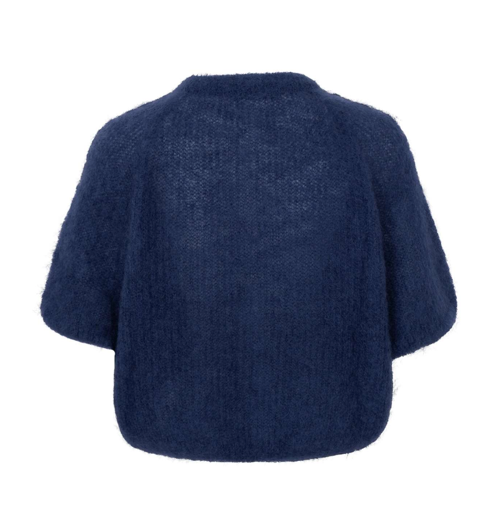 Black Colour BCBjoerk Patent Knit Cardigan Navy