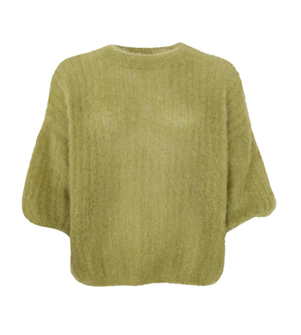 Black Colour BCBjoerk S/S Jumper Dk. Lime