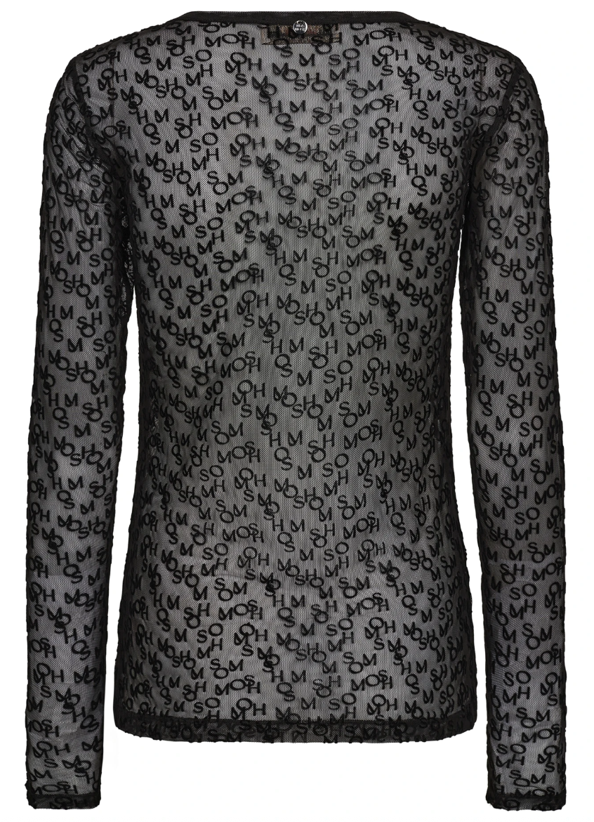 Mos Mosh MMLoretta Mono Mesh Blouse Black