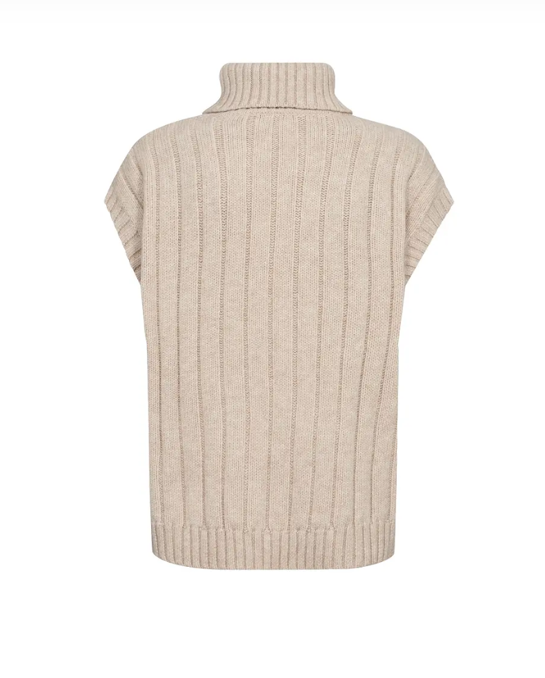 Co'Couture RowCC Oversize Cable Knit Vest 500112 Creme