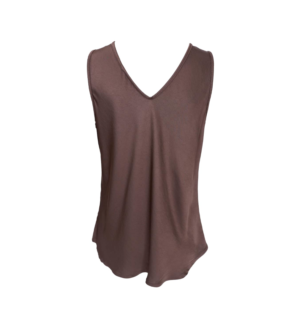 Black Colour BCMabel Double V-Neck top 41210 Coffee