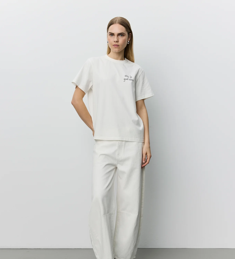 Sofie Schnoor RiverSW Printed Boxy T-shirt Off White