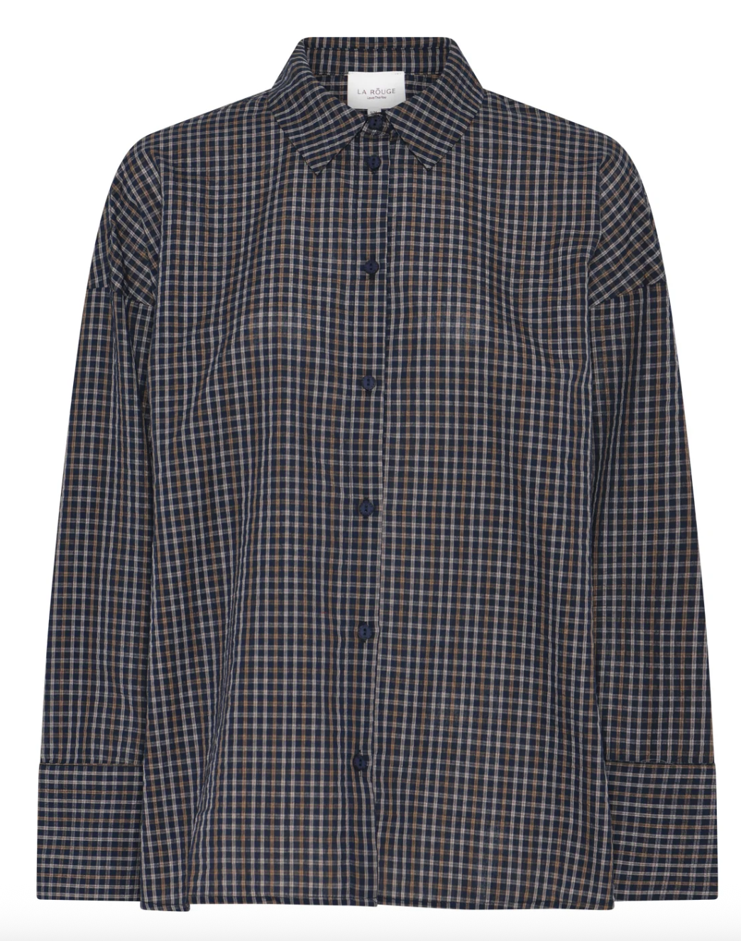 La Rouge Louise Shirt Navy Checks