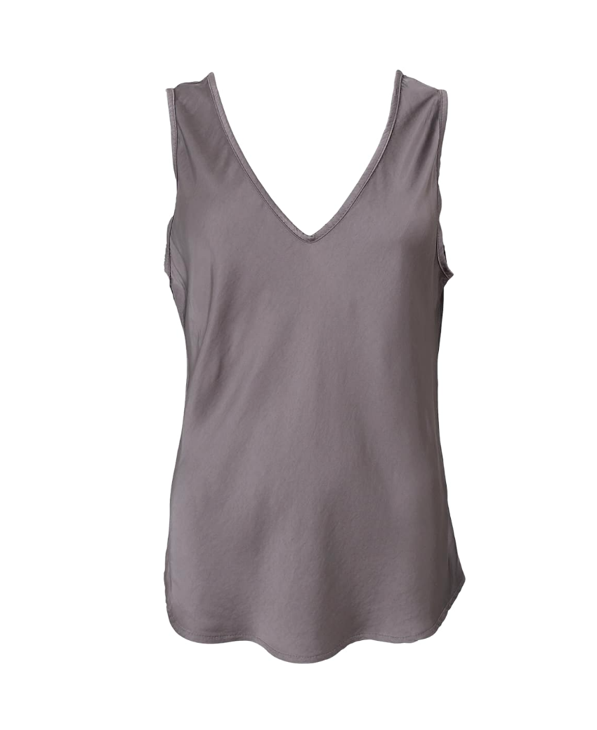Black Colour BCMabel Double V-Neck top 41210 Taupe