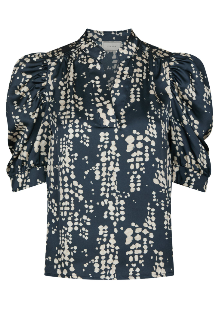 Neo Noir Roella Scatter Print Blouse Navy