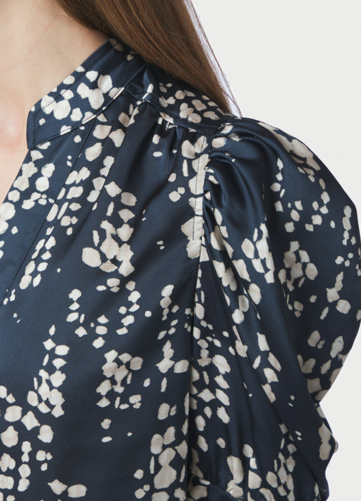 Neo Noir Roella Scatter Print Blouse Navy