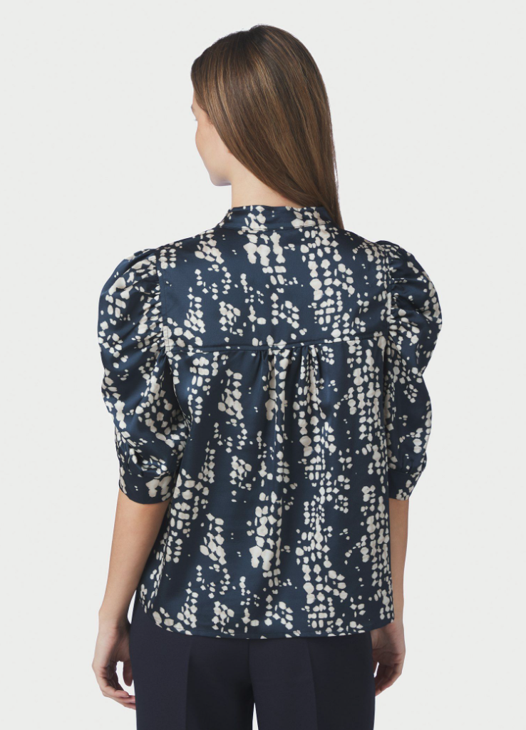 Neo Noir Roella Scatter Print Blouse Navy