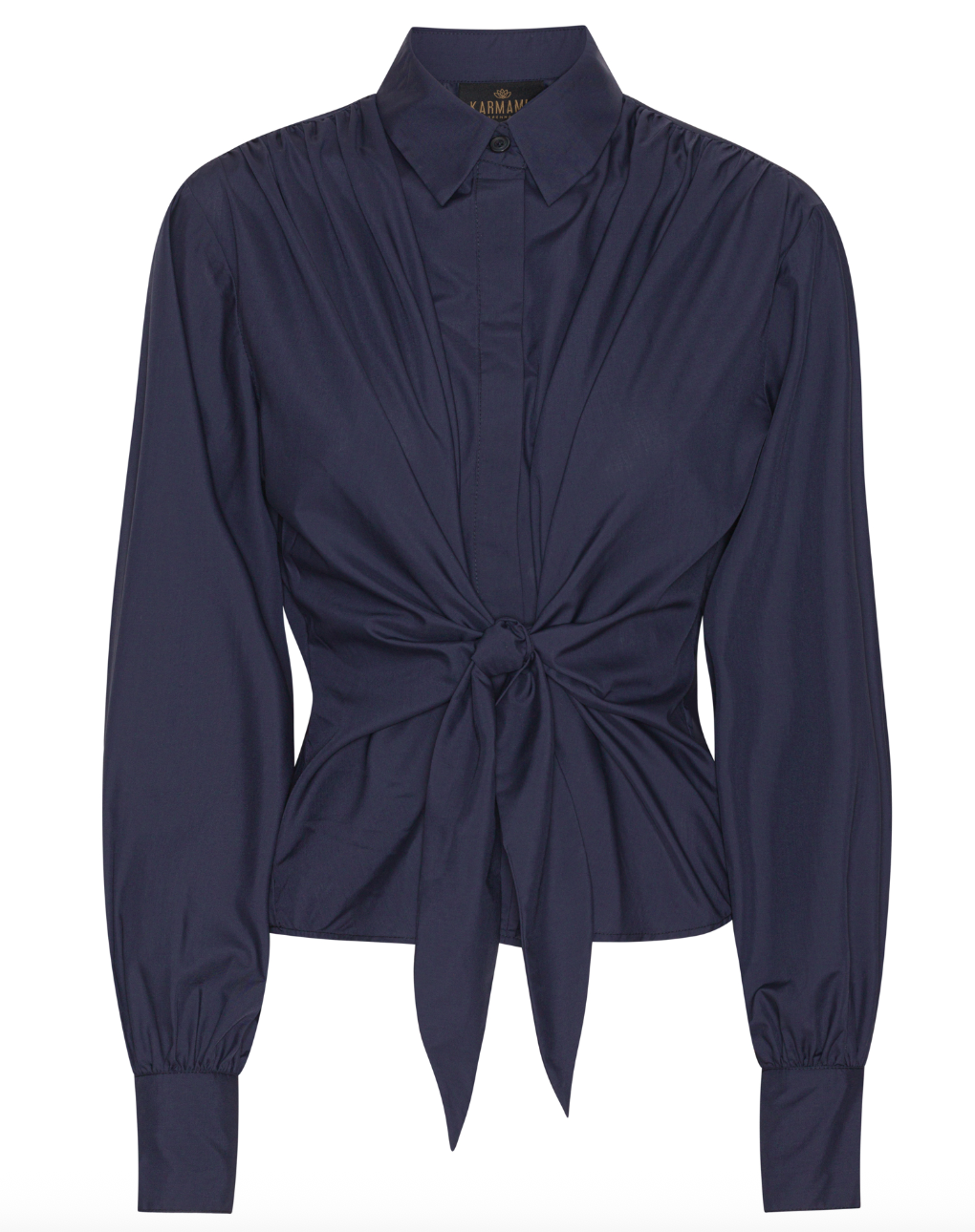Karmamia Lee Shirt Navy Blue Cotton