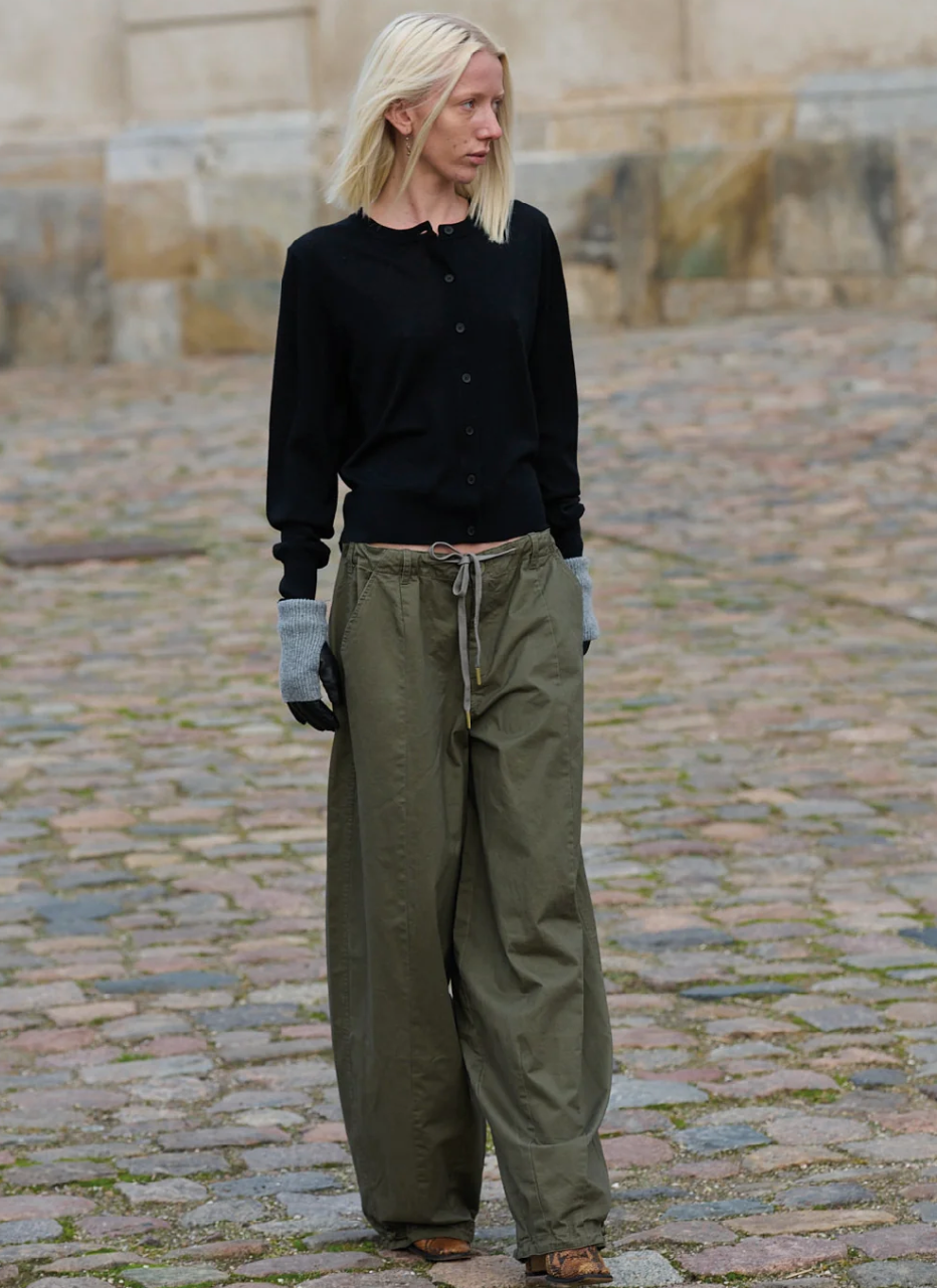 La Rouge Baggy Pants Army Green