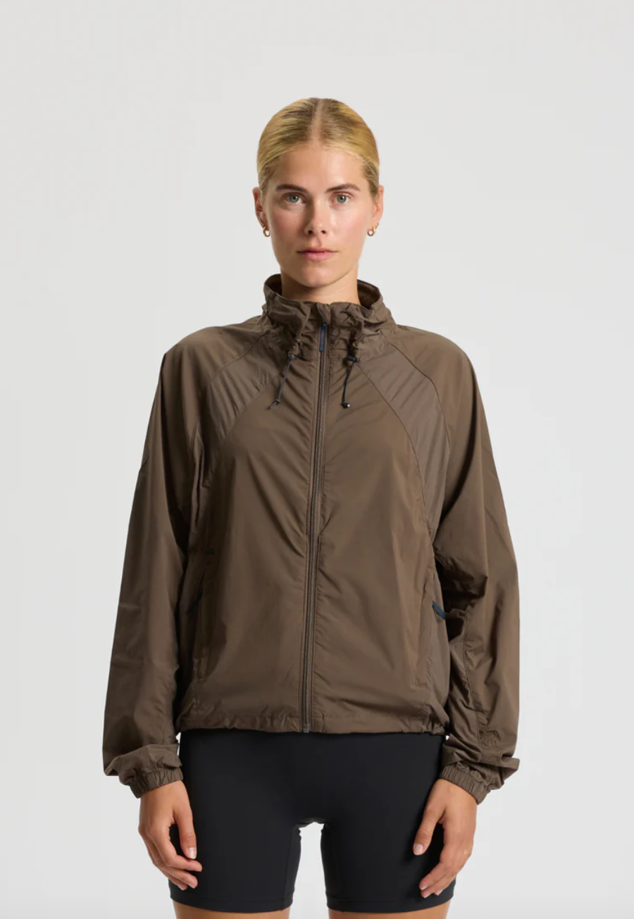 Rethinkit Studios Track Jacket Oversized Kia Dark Brown