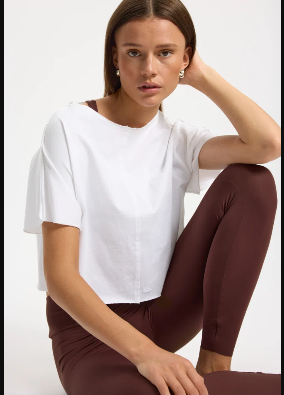Rethinkit Studios Tee Short Raw Edges Caen White