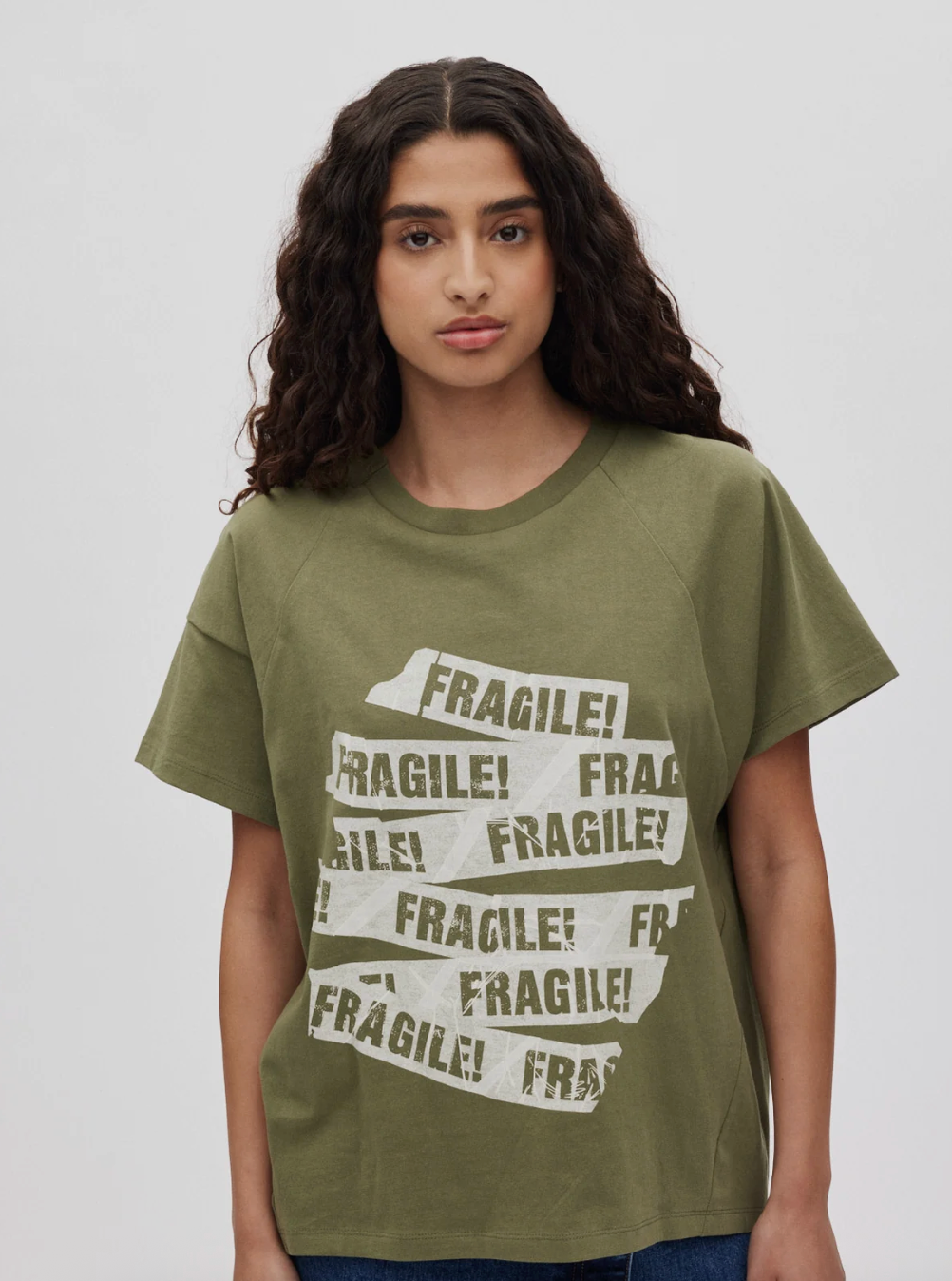 Rabens Saloner Ary Fragile Boxy T-Shirt Green