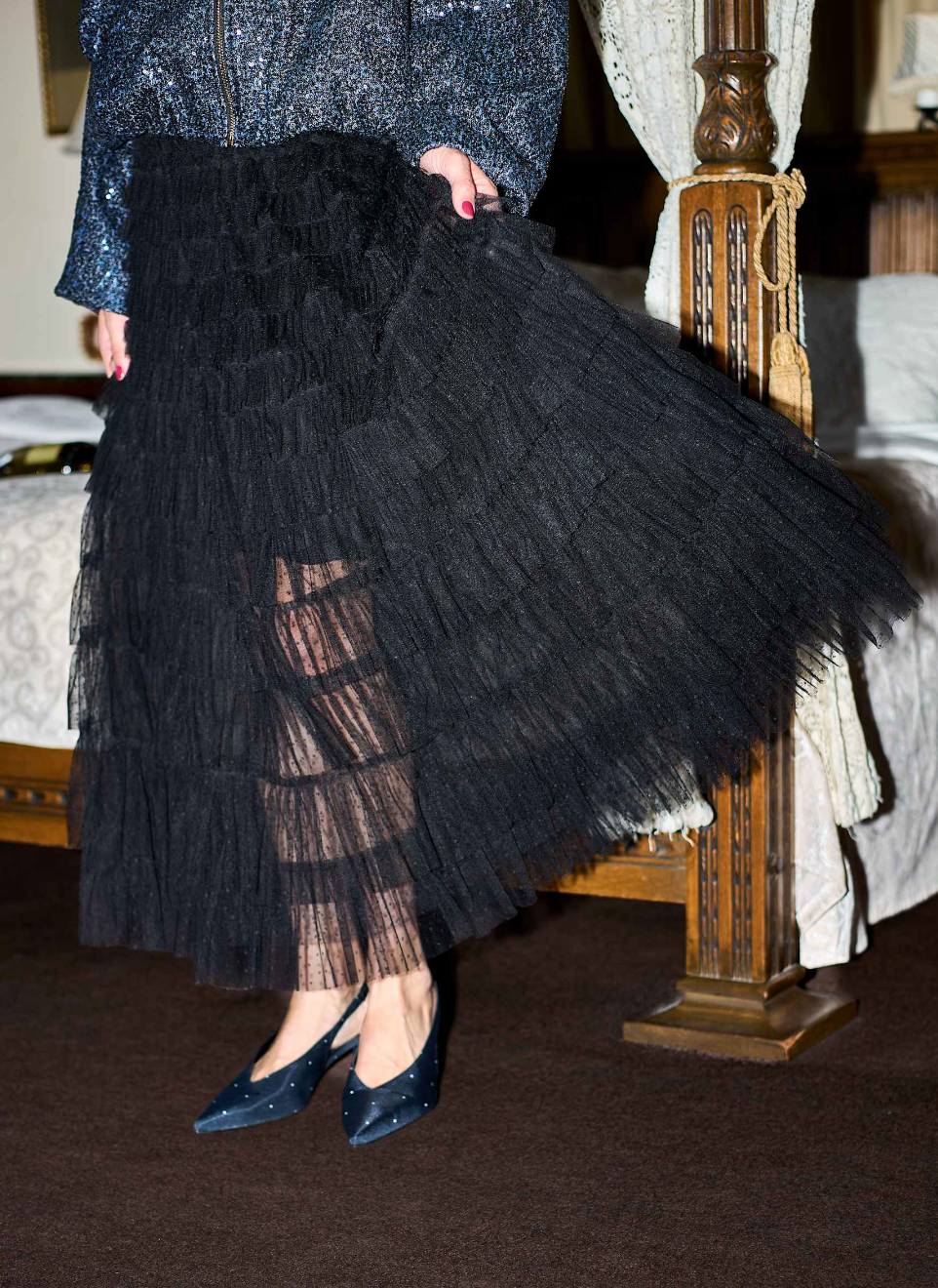 Black Colour BCAngelina Mesh Skirt Black
