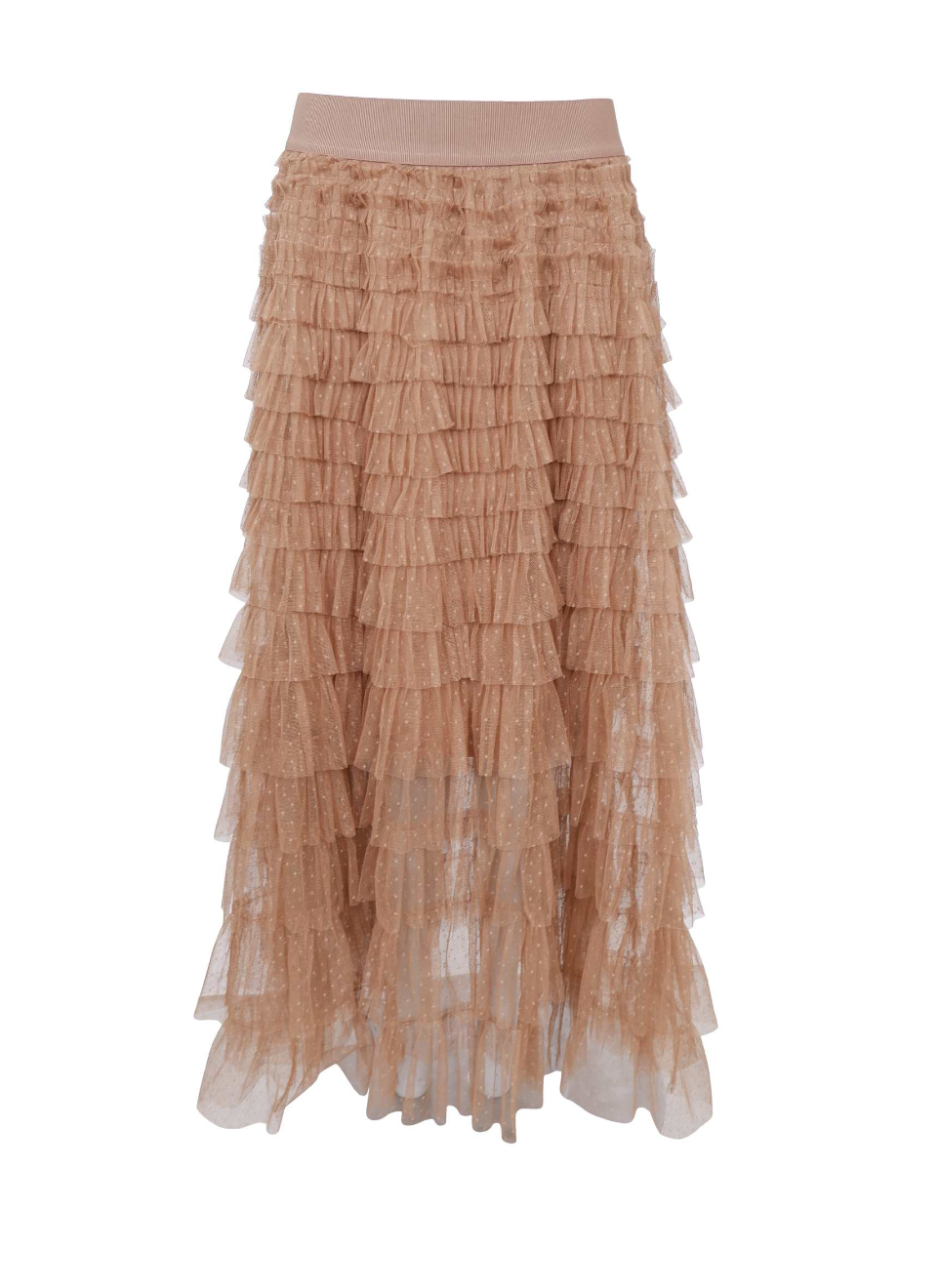 Black Colour BCAngelina Mesh Skirt Latte