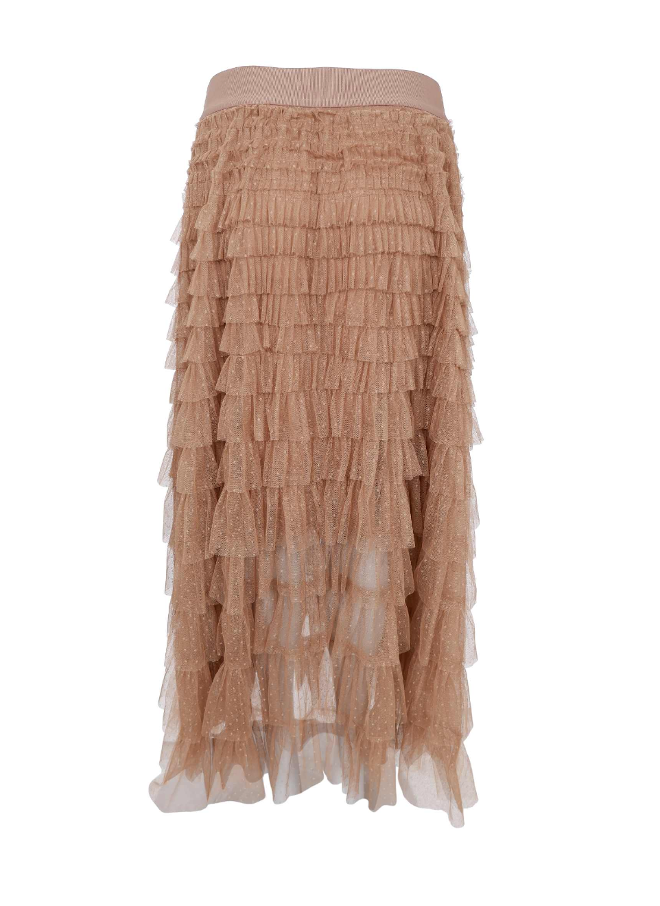 Black Colour BCAngelina Mesh Skirt Latte