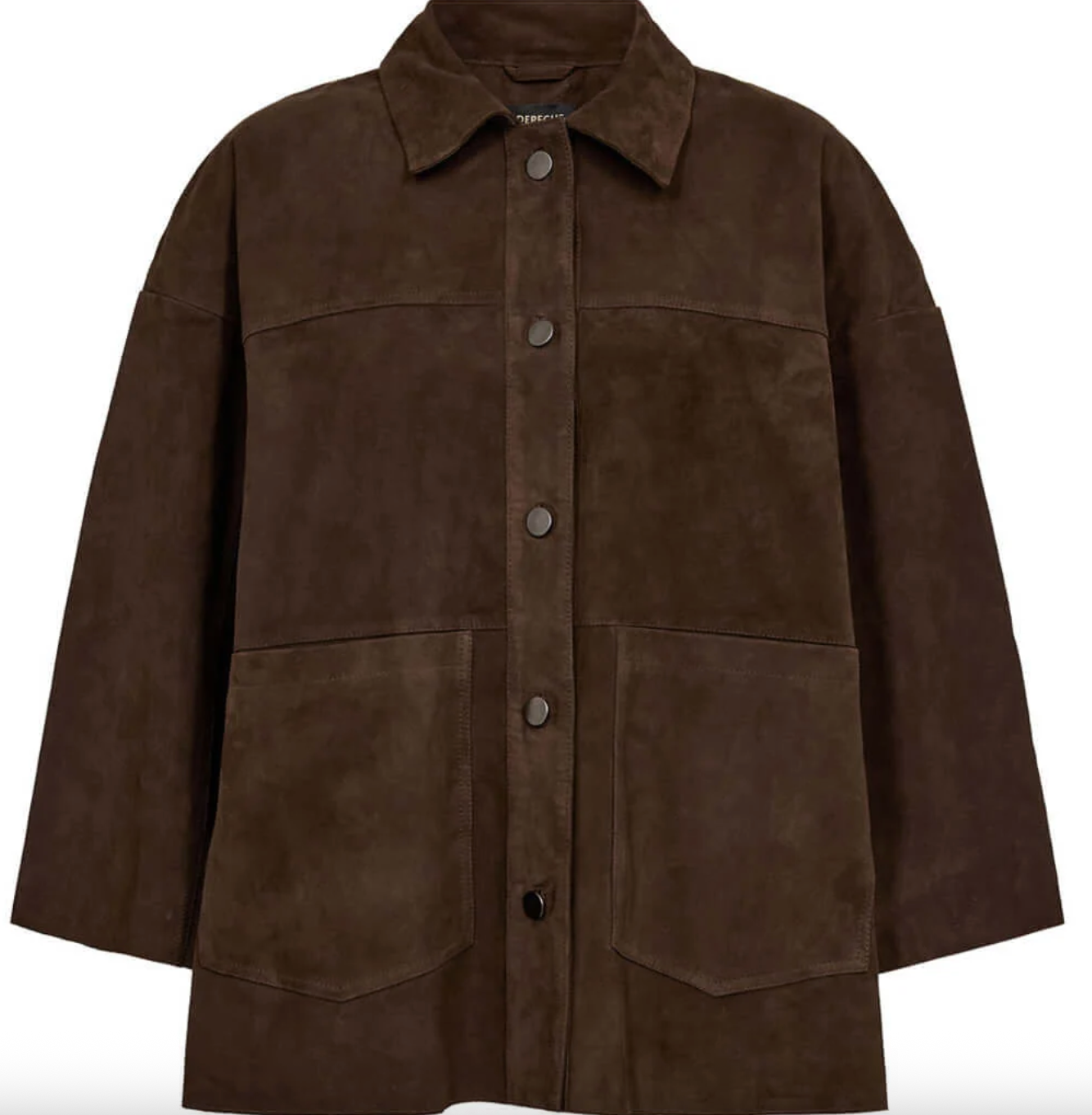 Depeche TonjaDep Suede Oversize Shirt Dusty Brown