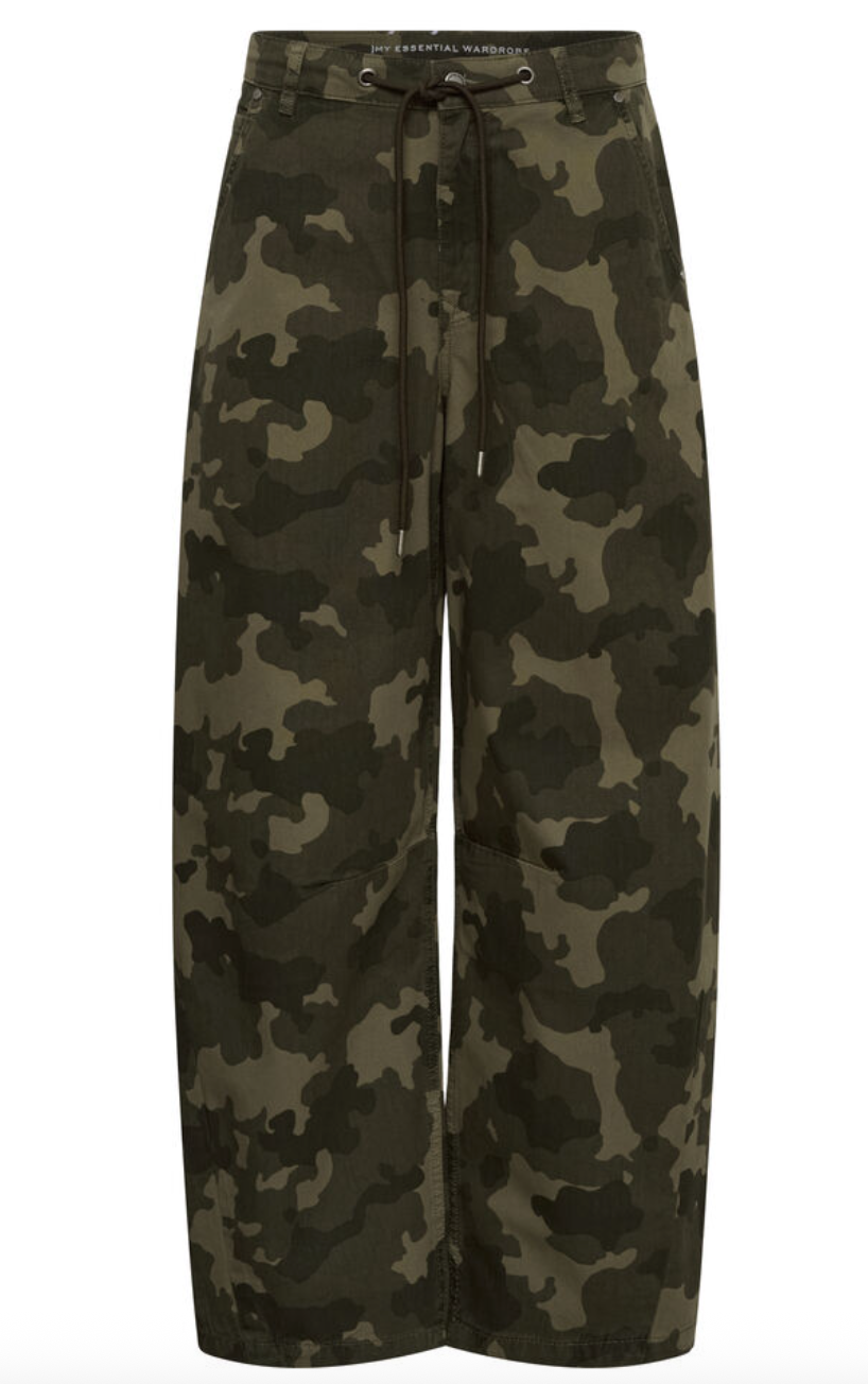 My Essential Wardrobe MWFro Pant Camuflage Bungee Cord Long Green