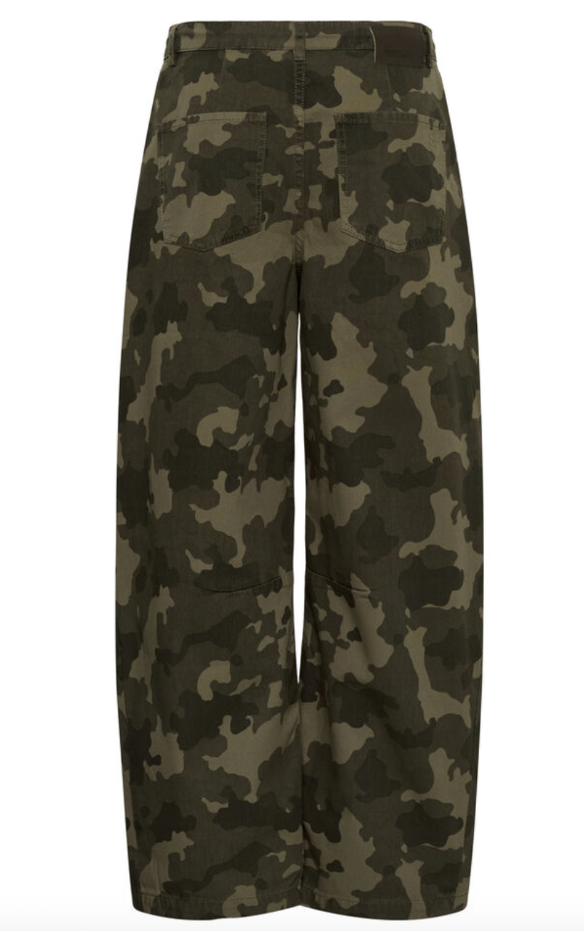 My Essential Wardrobe MWFro Pant Camuflage Bungee Cord Long Green