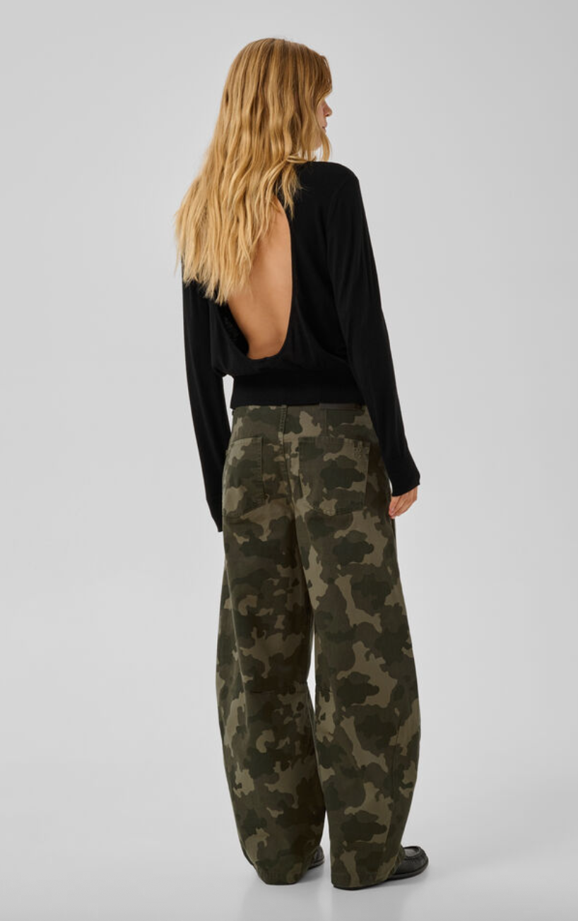 My Essential Wardrobe MWFro Pant Camuflage Bungee Cord Long Green