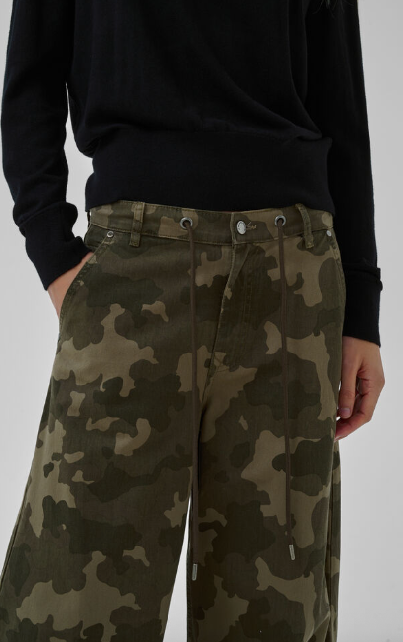 My Essential Wardrobe MWFro Pant Camuflage Bungee Cord Long Green