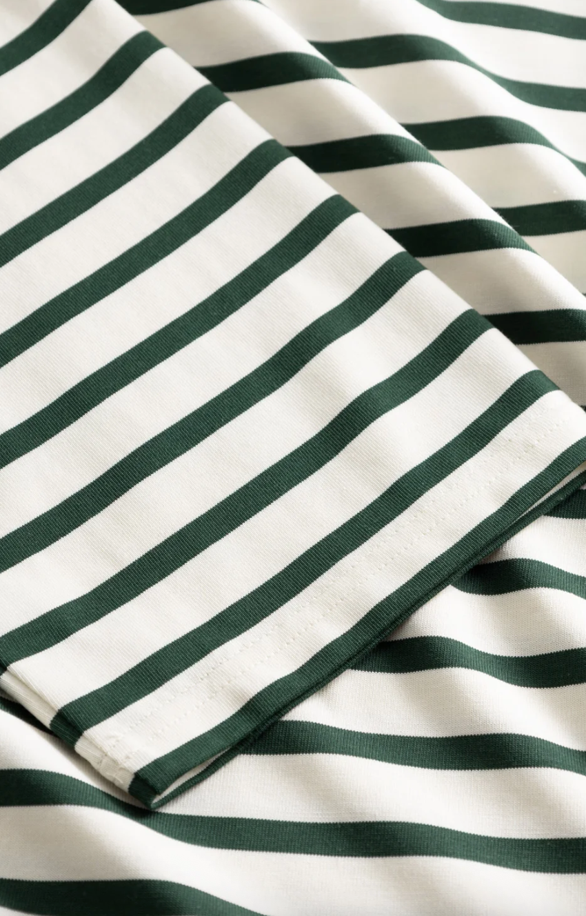 Noella N-Maple LS T-shirt Eton Ivory Green Stripe