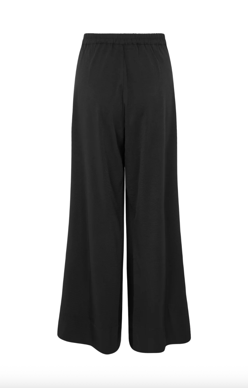 Rabens Saloner Arete Grossgrain Stretch Wide Pants Black