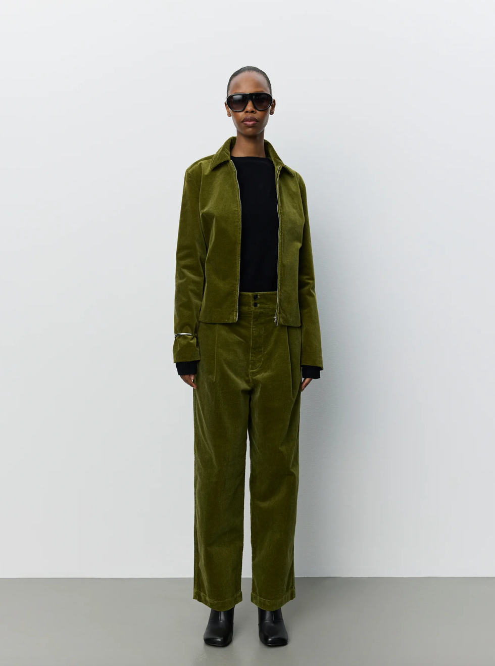 Sofie Schnoor PriellaSW Fitted Corduroy Jacket Olive Green