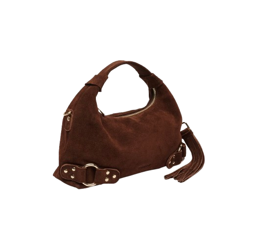 Núnoo Dandy Fringe Suede Dark Brown W. Gold 76228490