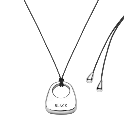 Maria Black Tote Necklace Medium 170 Silver