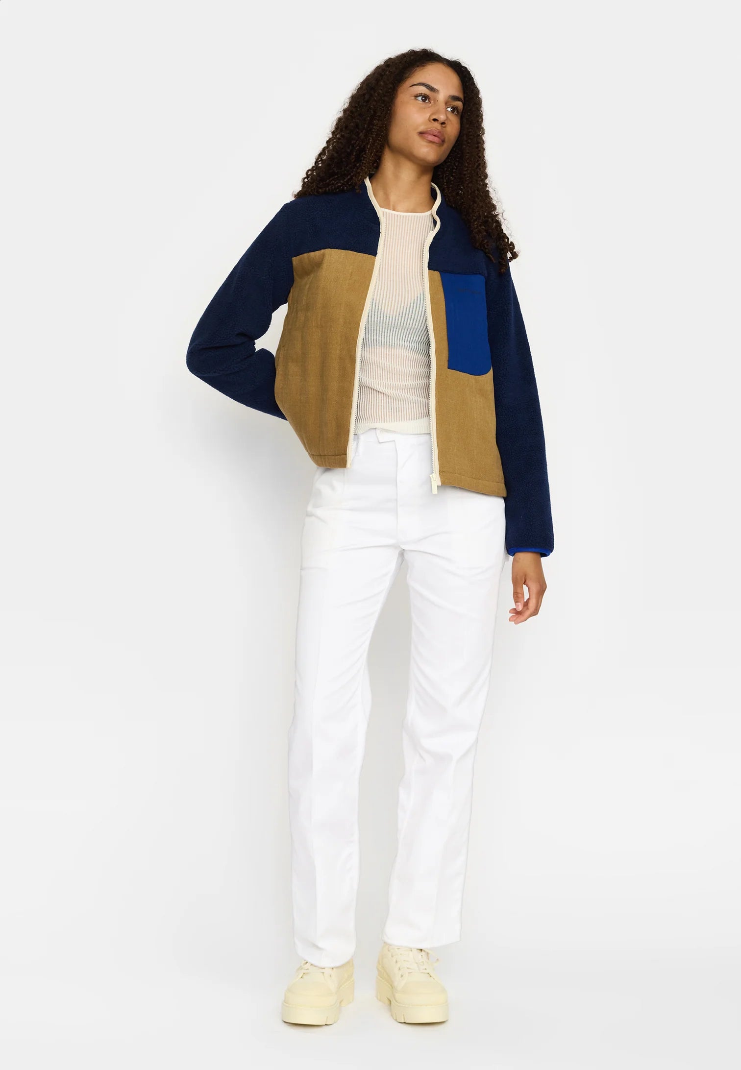 SELFHOOD Teddy Quilt Jacket 77358 Navy