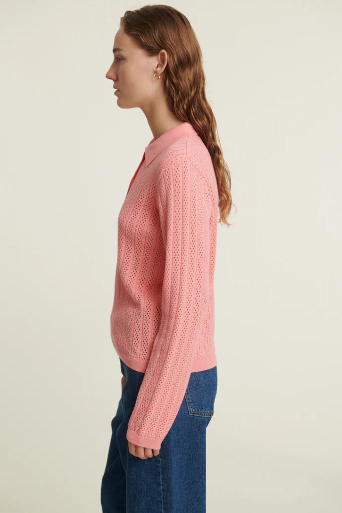 Basic Apparel Tricia LS Polo BA274-07 Conch Shell