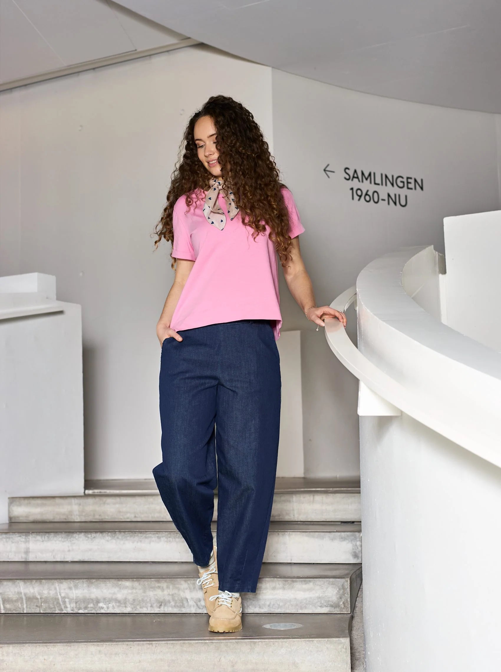 Black Colour BC Denice Denim Barrel Pant 41061 Denim