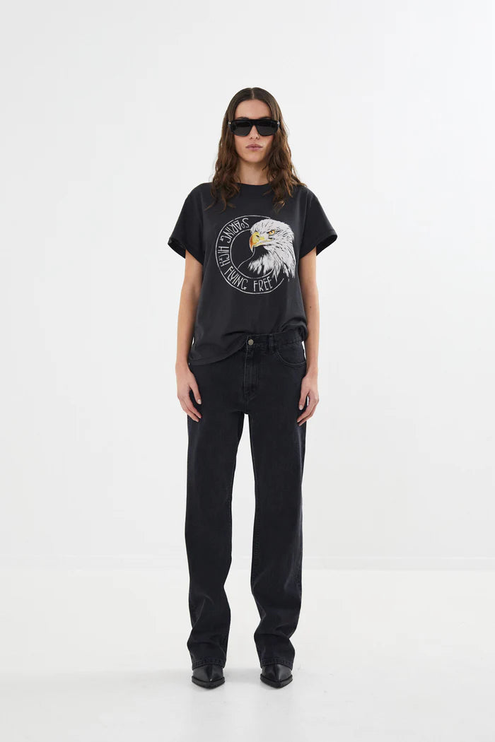 Rabens Saloner Eagle T-shirt Ambla Faded blac