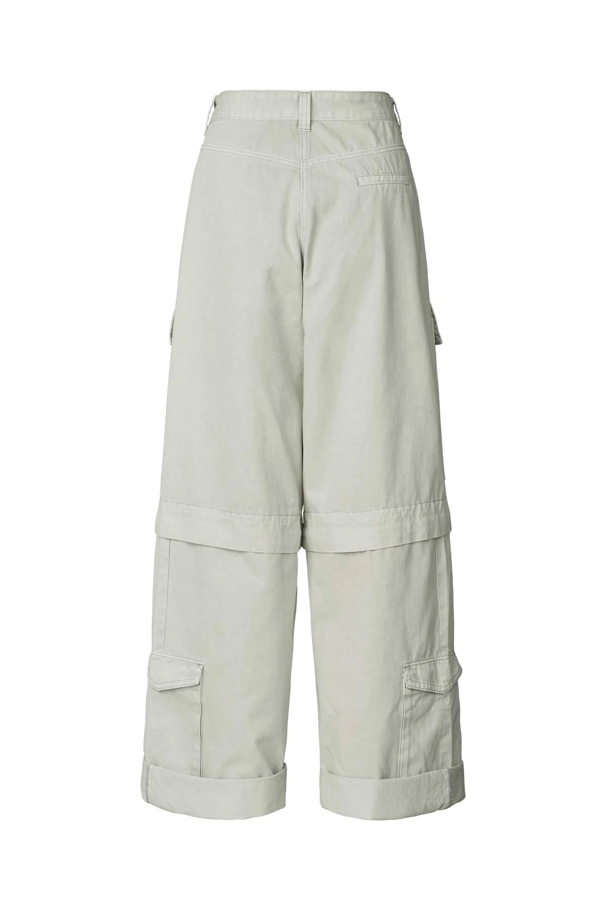 Rabens Saloner Canvas Light Cargo Pants Pammi Grey Cloud