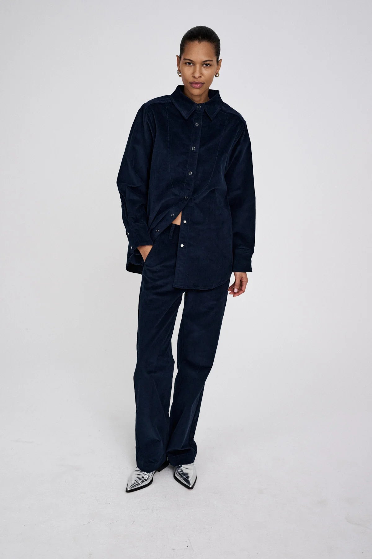 Rabens Saloner Sabina Baby Corduroy Pants Navy