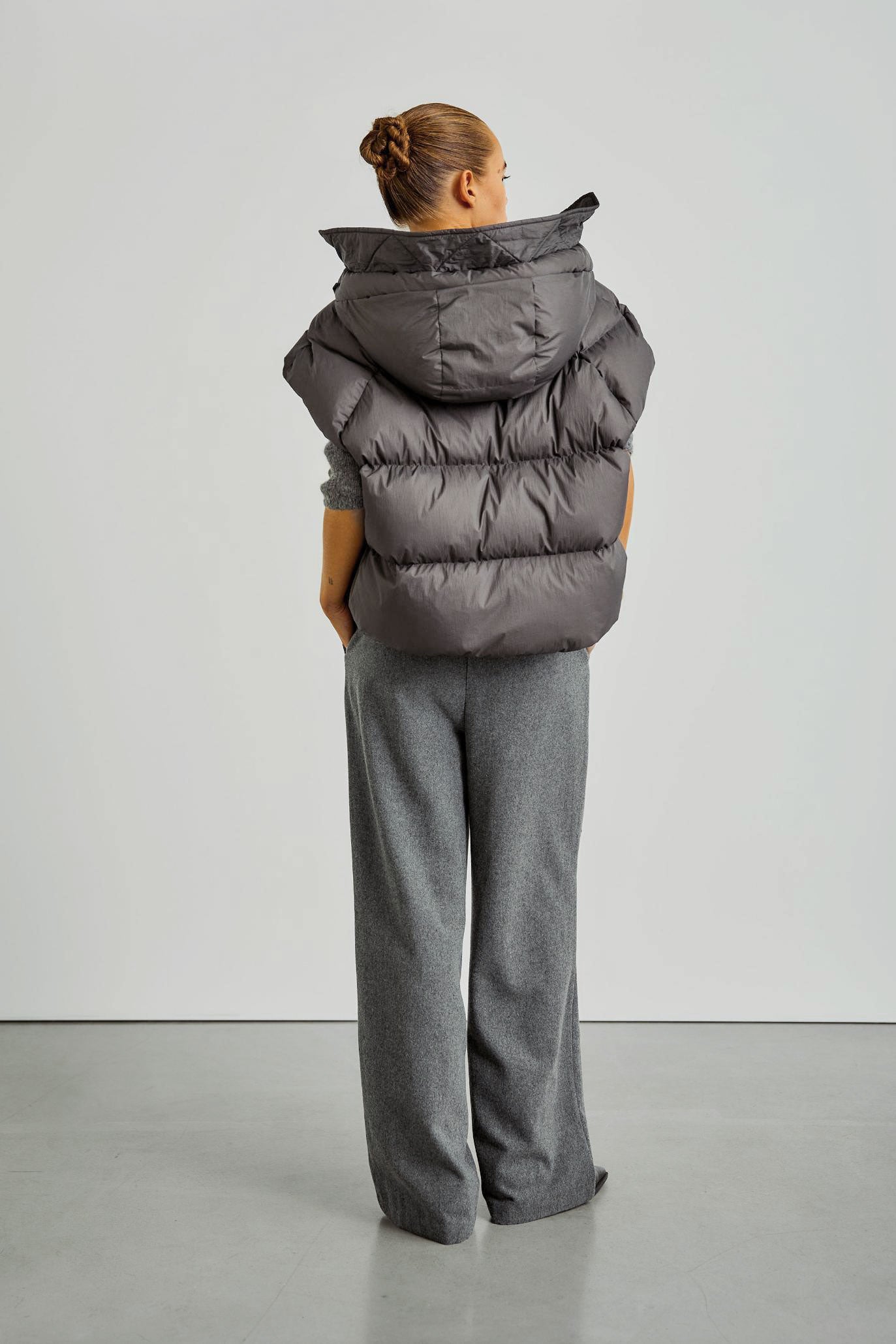 WITHBLACK WBLvenice Down Waistcoat Charcoal Art