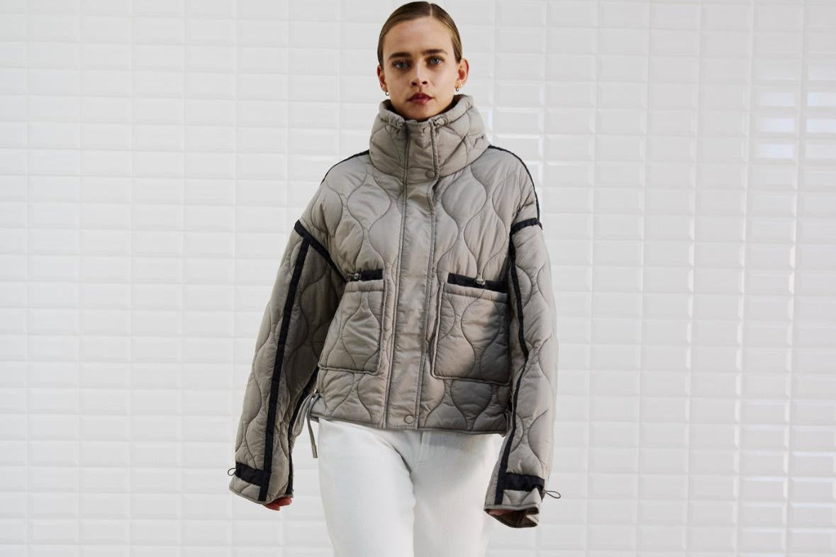 WITHBLACK WbLalba Quilted Jacket 00000892 Grey Sand