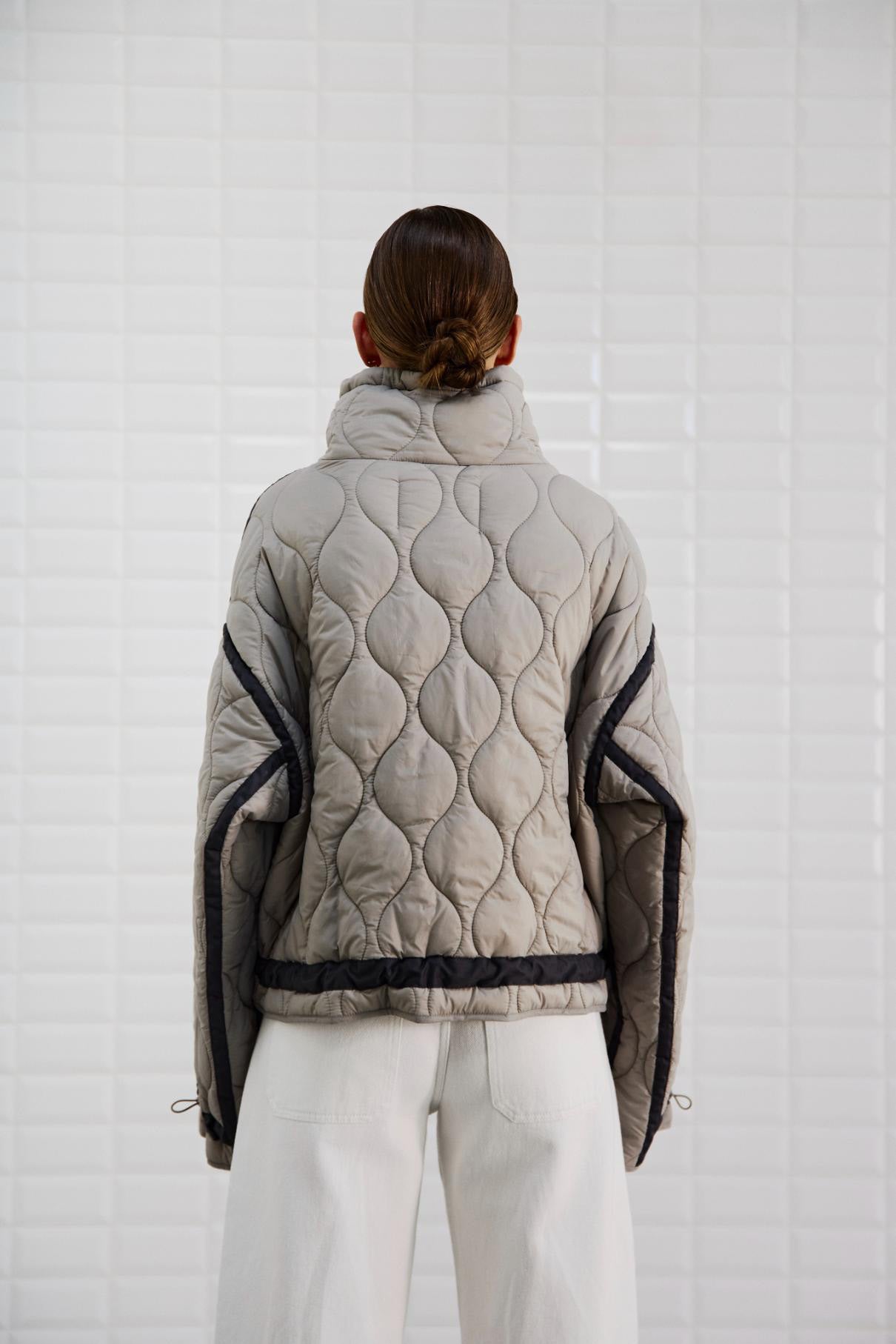 WITHBLACK WbLalba Quilted Jacket 00000892 Grey Sand