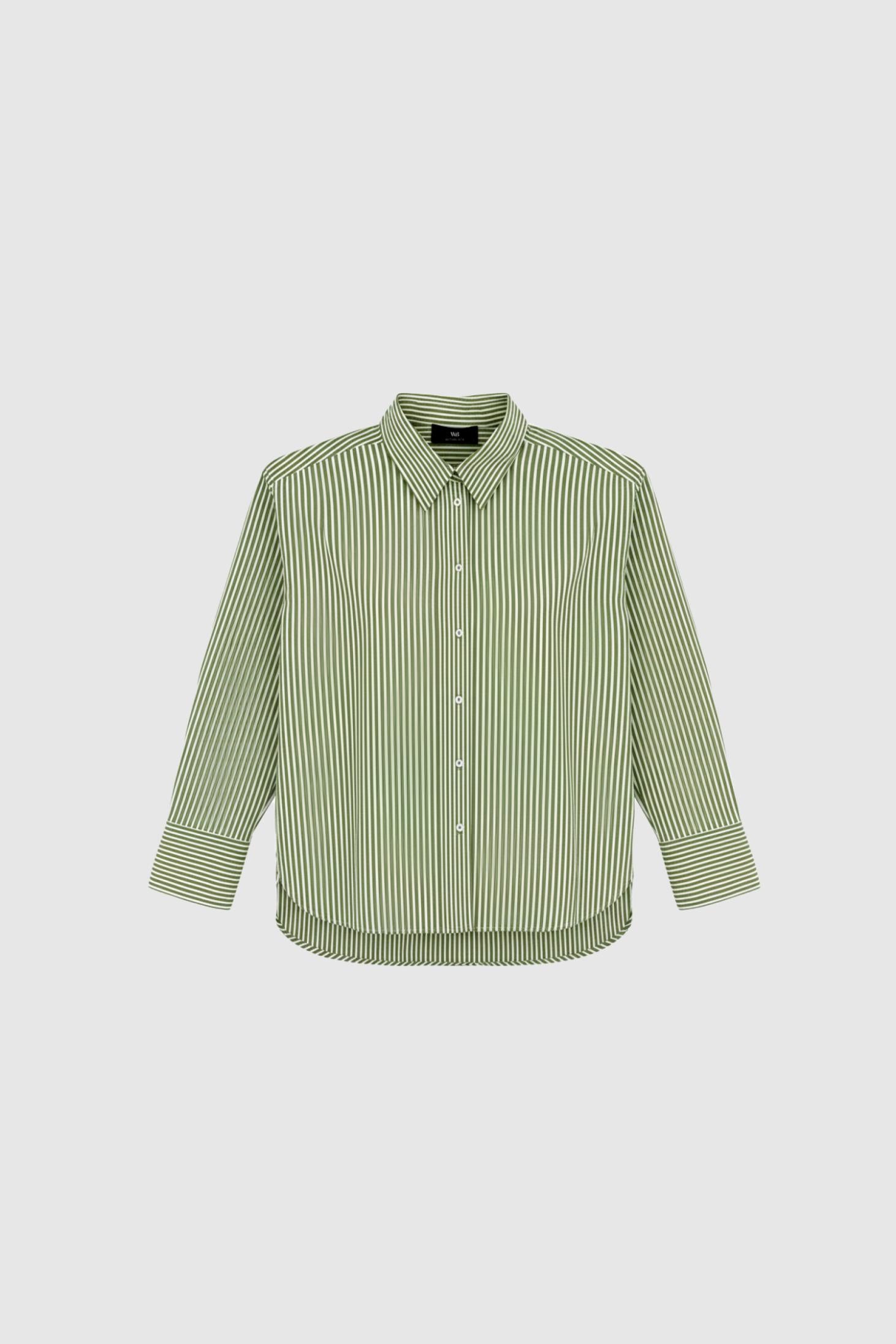 WITHBLACK WBLFenja LS Shirt Avocado White Stripe