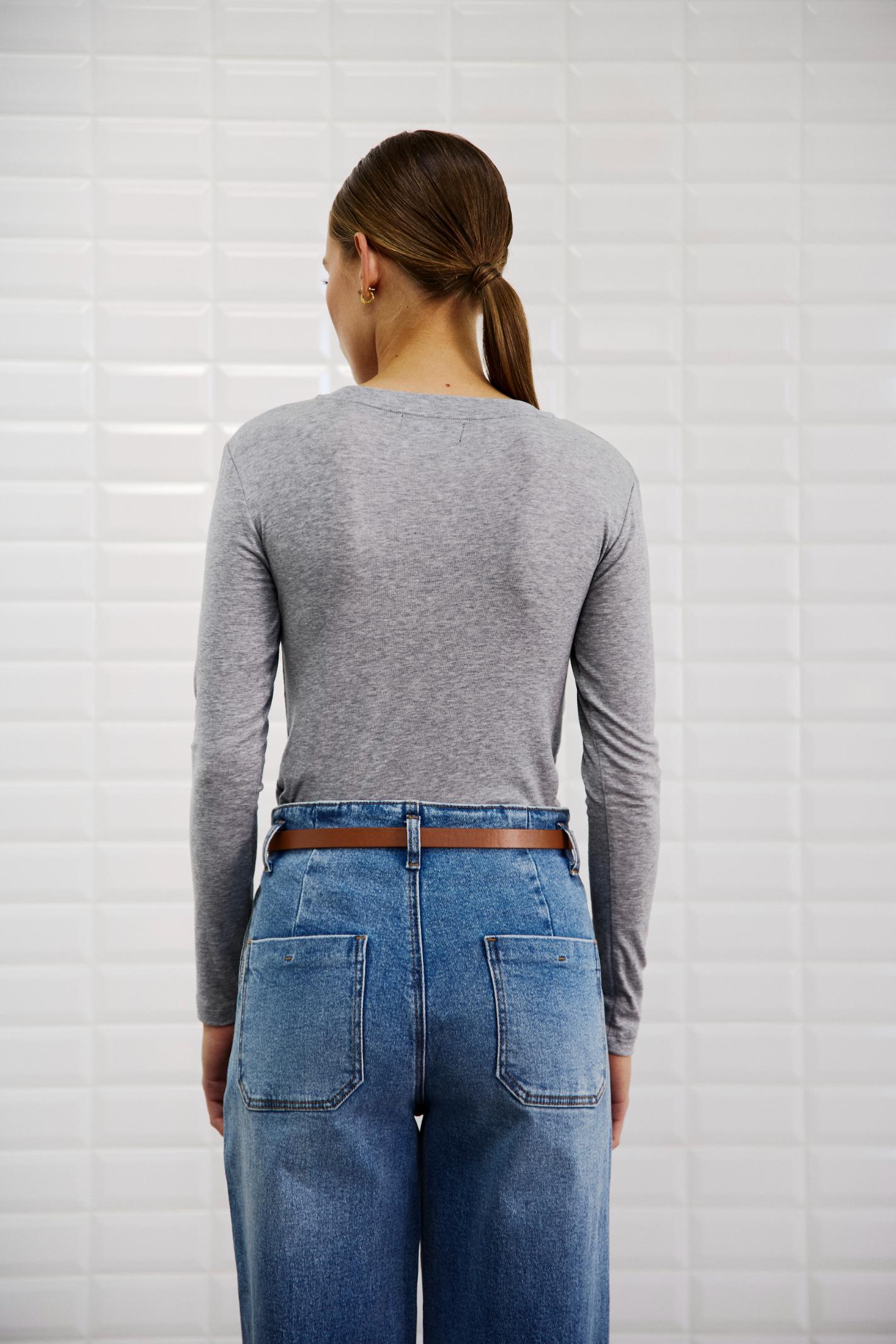 WITHBLACK WBLjosefine LS Tee Grey Melange