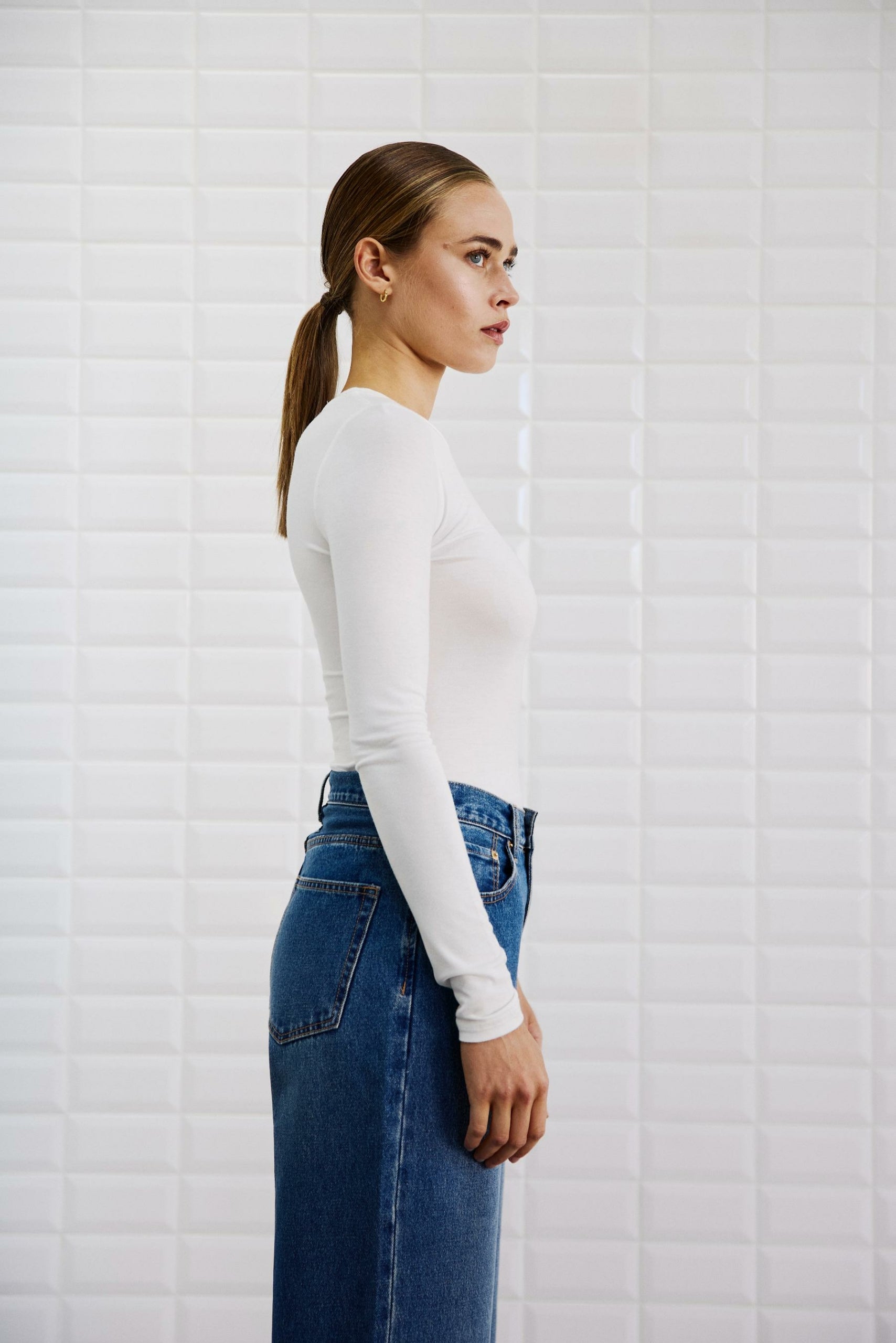 WITHBLACK WBLjosefine LS Tee Cream White