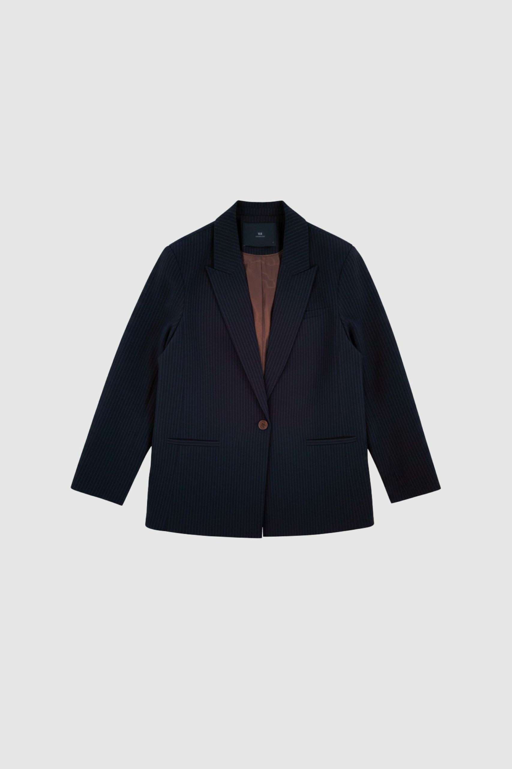 WITHBLACK WBLlily Tailored Blazer Navy Pinstripe