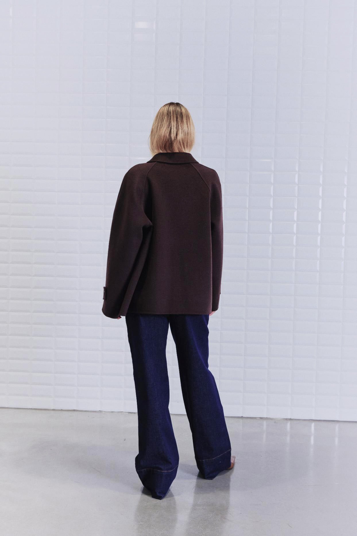 WITHBLACK WBLlucia Mel Wool Jacket Dark Brown