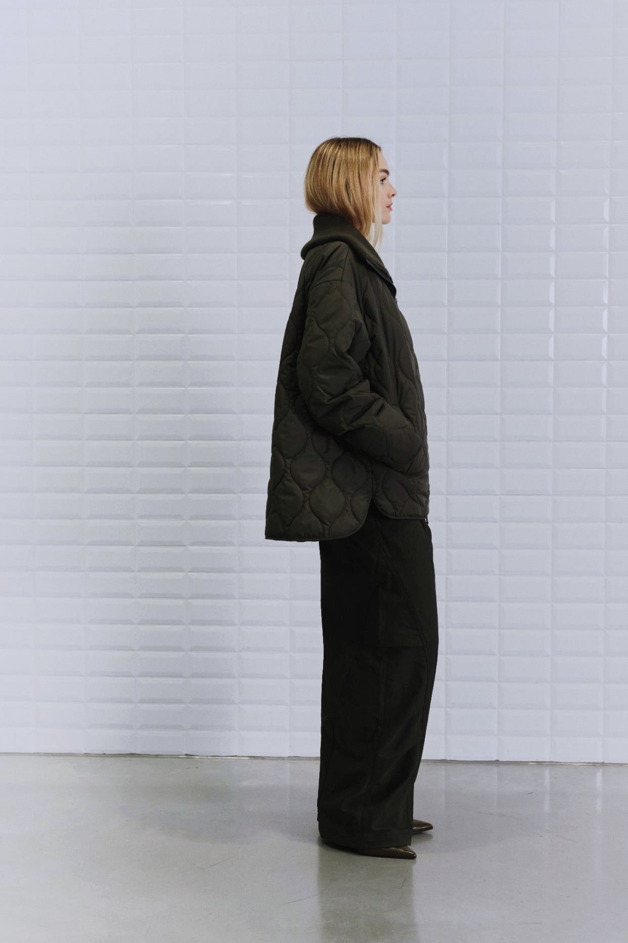 WITHBLACK WbTribecca Quilted Jacket Dark Green