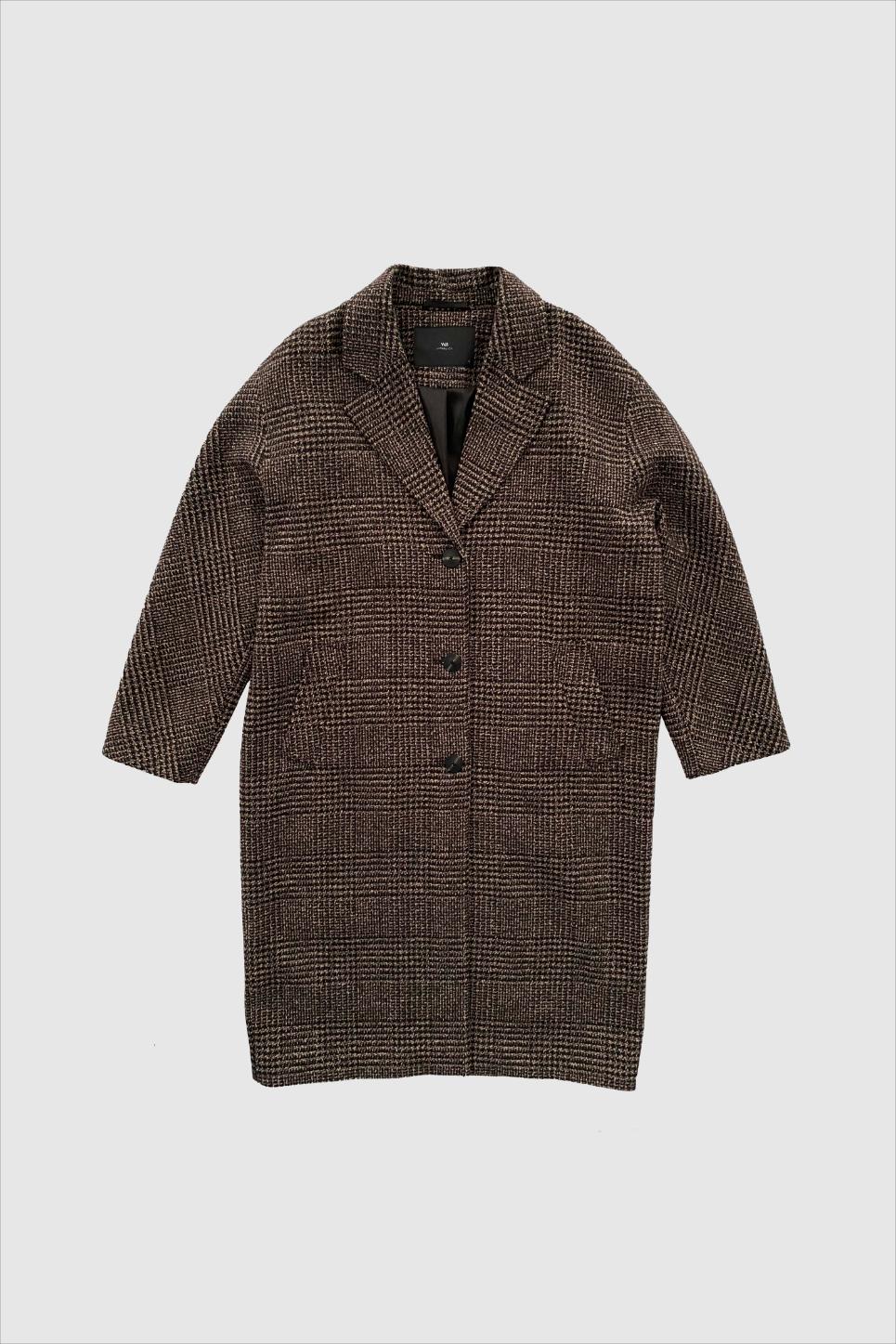 WITHBLACK WBLvista Checked Coat Brown Prince of Wales
