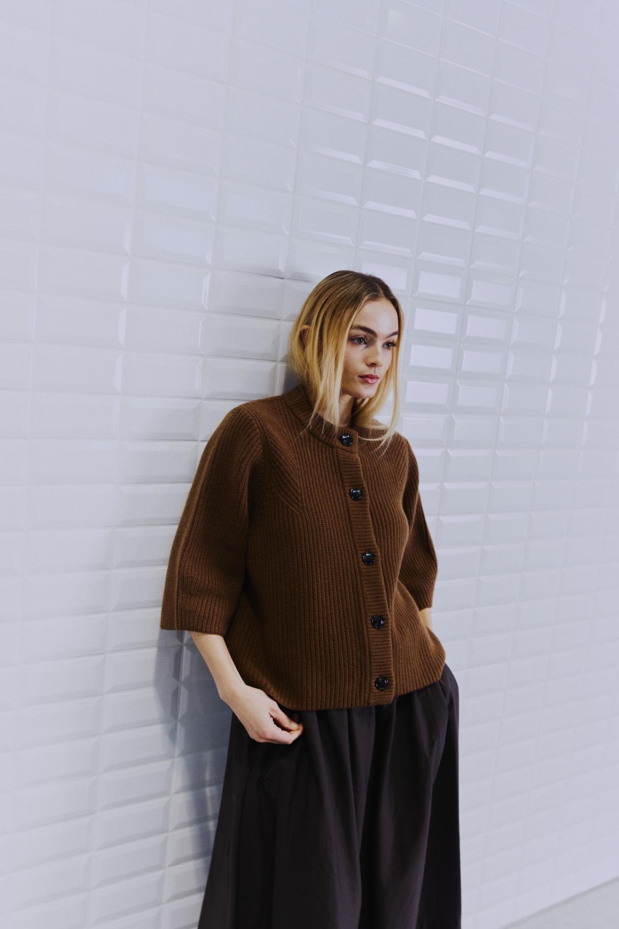 WITHBLACK WBLvivianna HS Sleeve Cardigan Camel