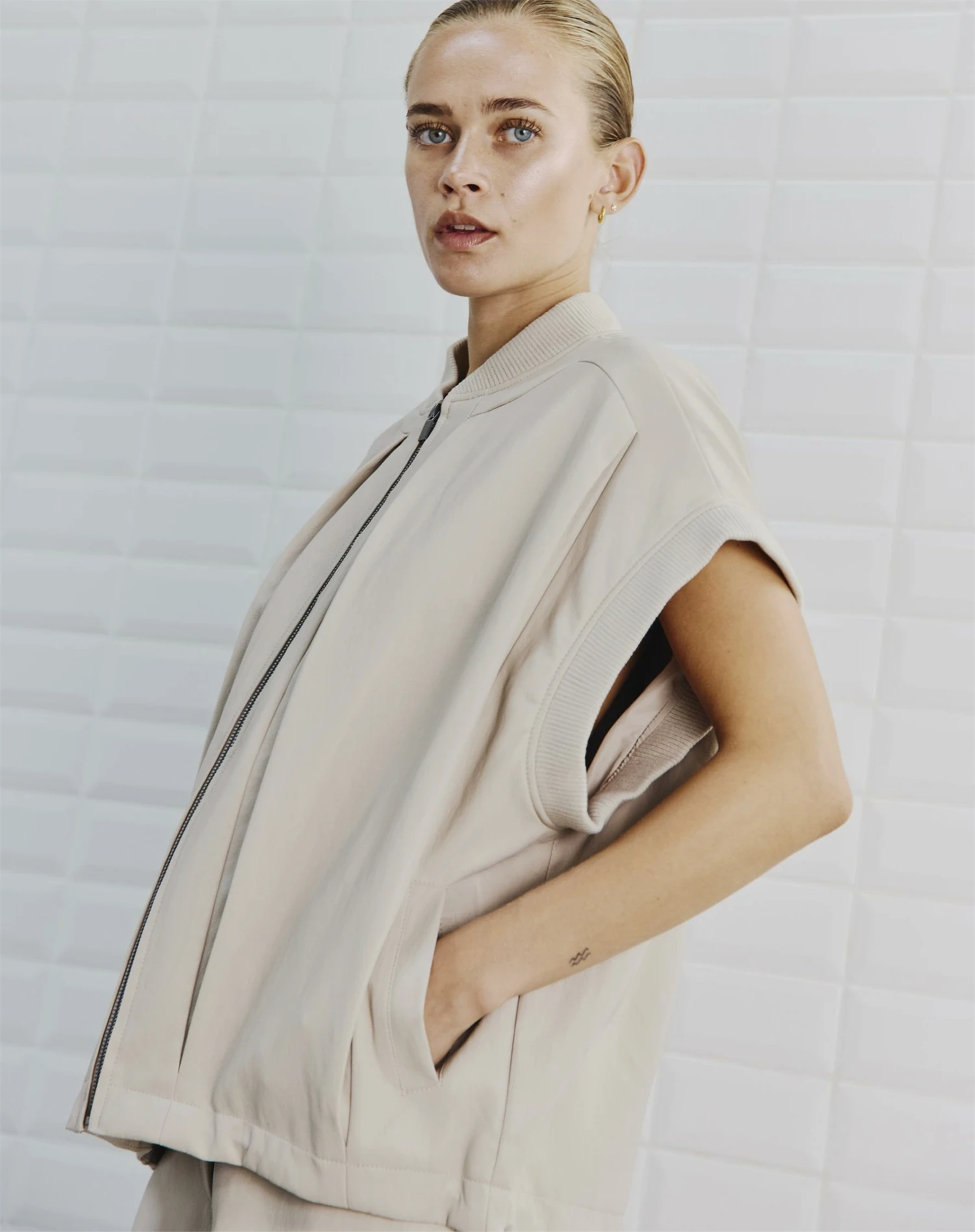 WITHBLACK Wblanni Vegan Waistcoat Silver Lining