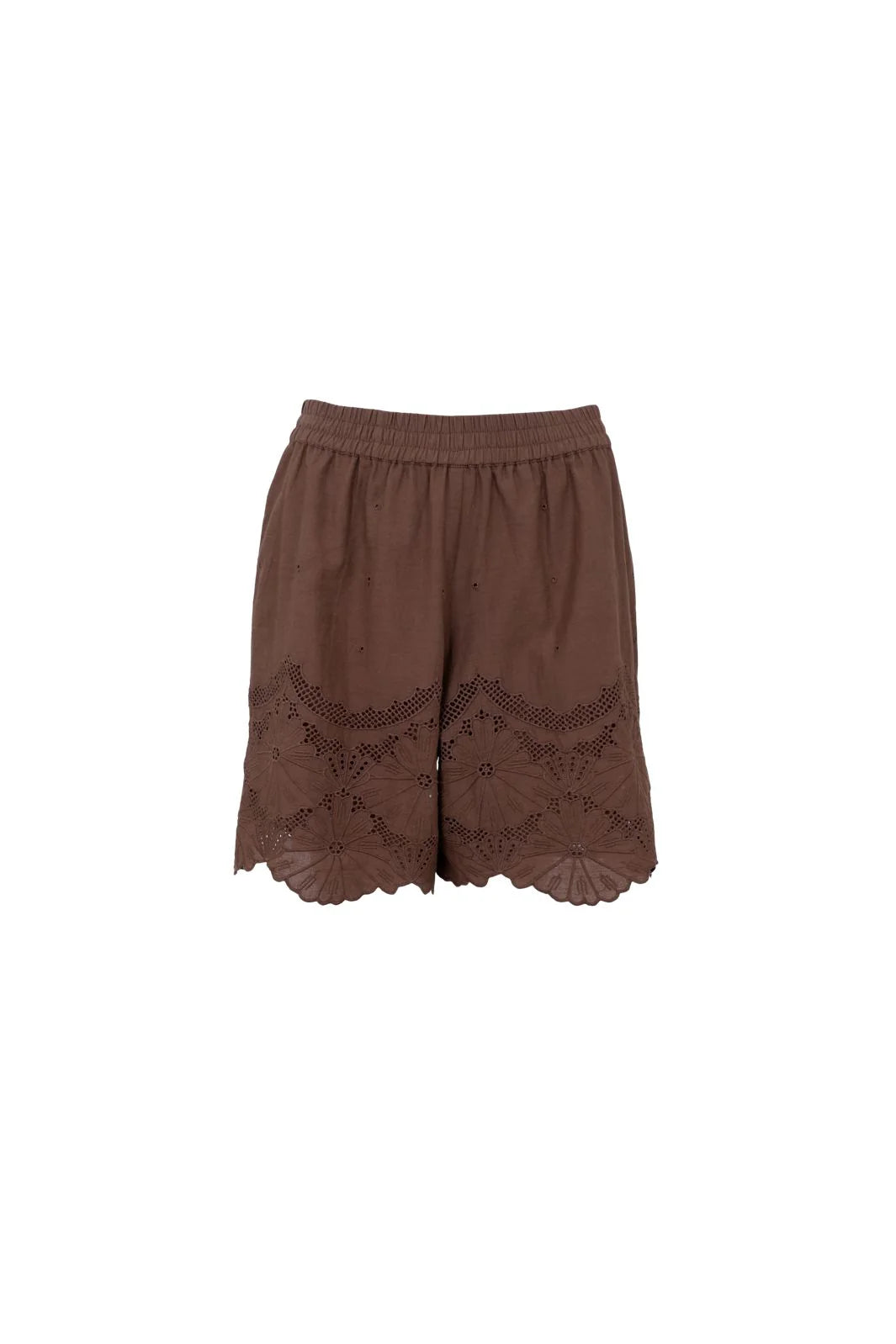 Black Colour BCAgneta Lace Shorts Espresso