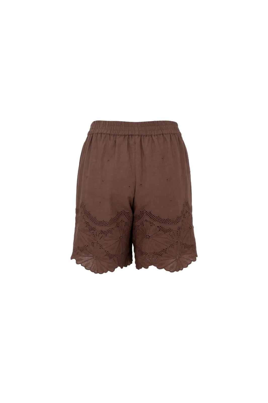 Black Colour BCAgneta Lace Shorts Espresso
