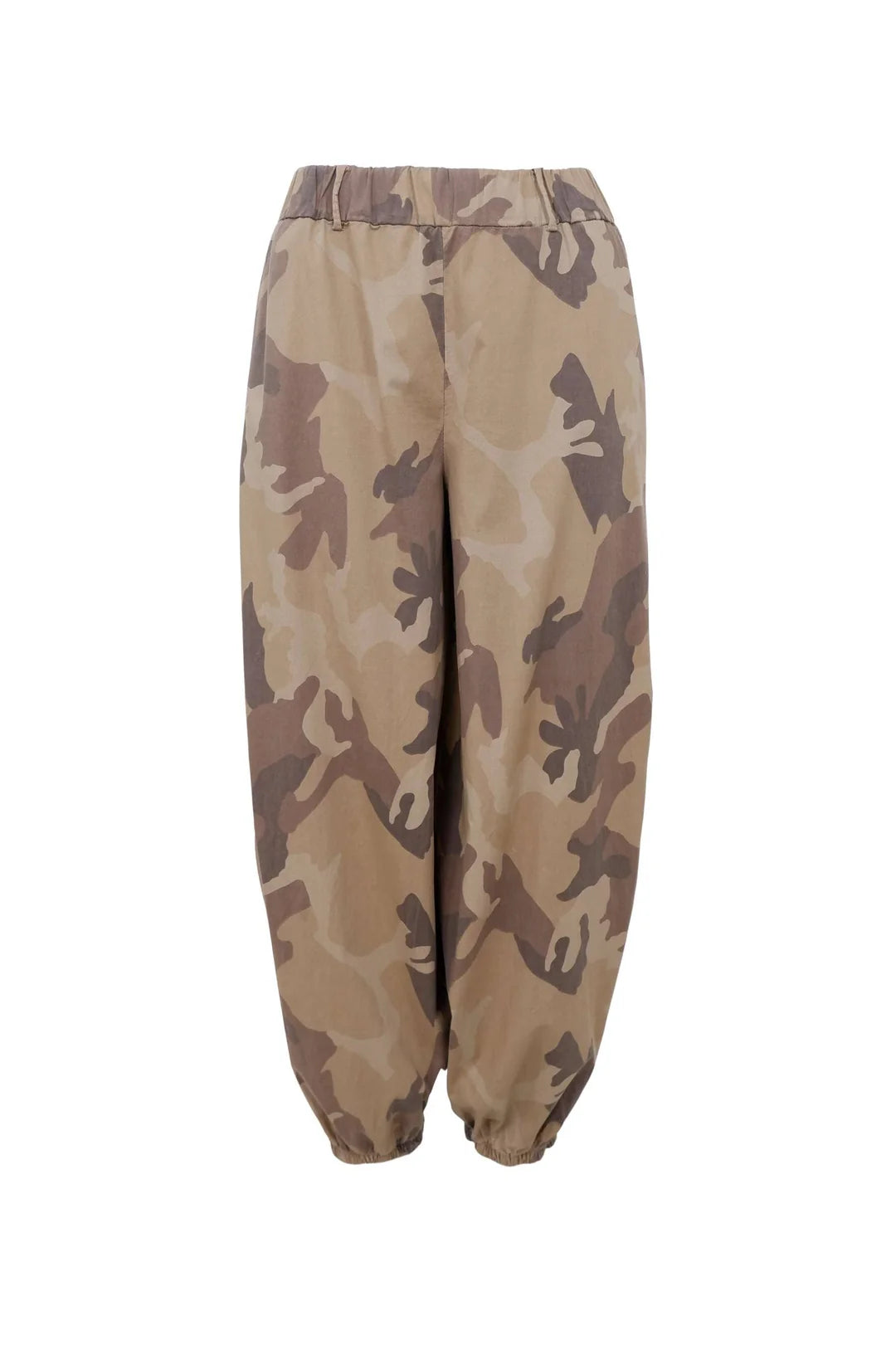 Black Colour BC Ally Balloon Pant 41202 Brown Camoflage